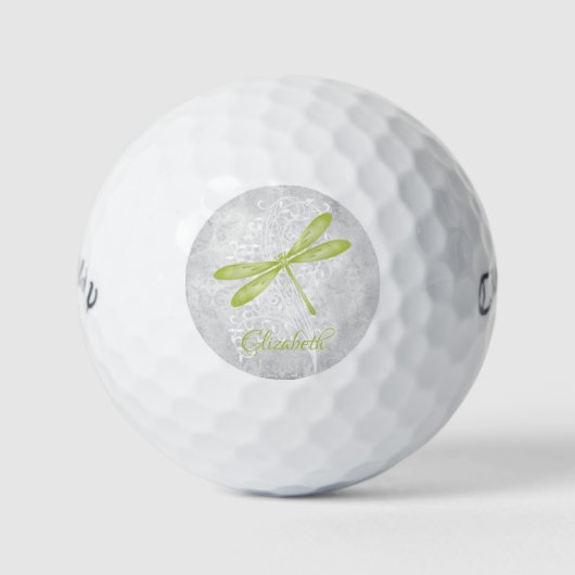Groene Dragonfly - Aangepaste Golf Balls Golfballen (Voorkant)