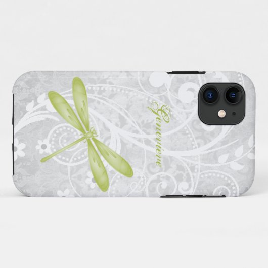 Groene Dragonfly gepersonaliseerd Case-Mate iPhone Case (Achterkant (horizontaal))