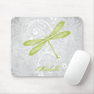 Groene Dragonfly gepersonaliseerd Muismat