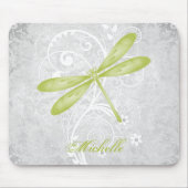 Groene Dragonfly gepersonaliseerd Muismat (Voorkant)