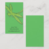 Groene Dragonfly-oproepkaart (verticaal) Contactkaartje (Voorkant / Achterkant)