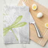 Groene Dragonfly Persoonlijke keukenhanddoek (Quarter Fold)