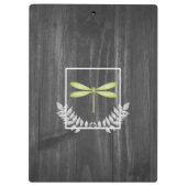 Groene Dragonfly Rustic-klembord Klembord (Achterkant)