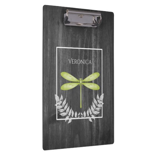 Groene Dragonfly Rustic-klembord Klembord (Rechts)