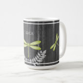 Groene Dragonfly Rustic - Mok voor aangepaste koff (Voorkant rechts)
