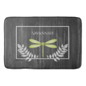 Groene Dragonfly Rustic Specialized Bath Mat (Voorkant)
