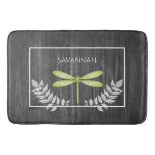 Groene Dragonfly Rustic Specialized Bath Mat
