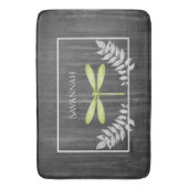 Groene Dragonfly Rustic Specialized Bath Mat (Voorkant Verticaal)