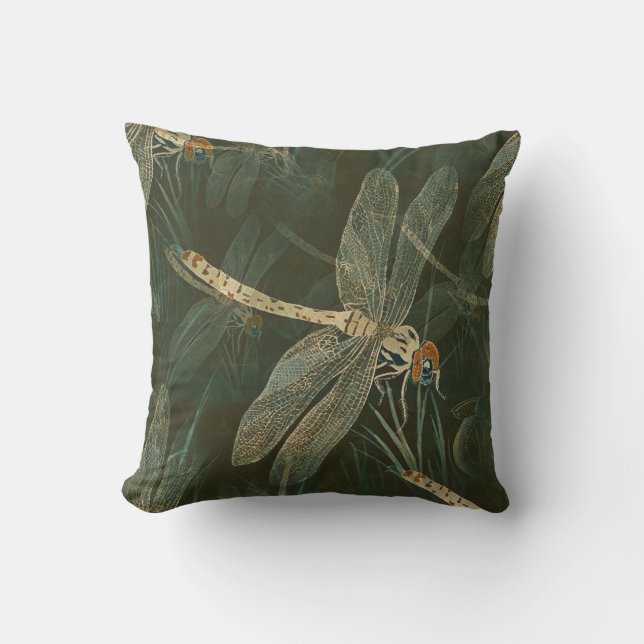 GROENE DRAGONFLY-SIERKUSSEN KUSSEN (Voorkant)