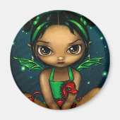 "Groene Dragonling" Magneet (Voorkant)