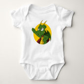 Groene drakendraak baby romper (Voorkant)
