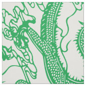 Groene drakenpatroon stof (Swatch)