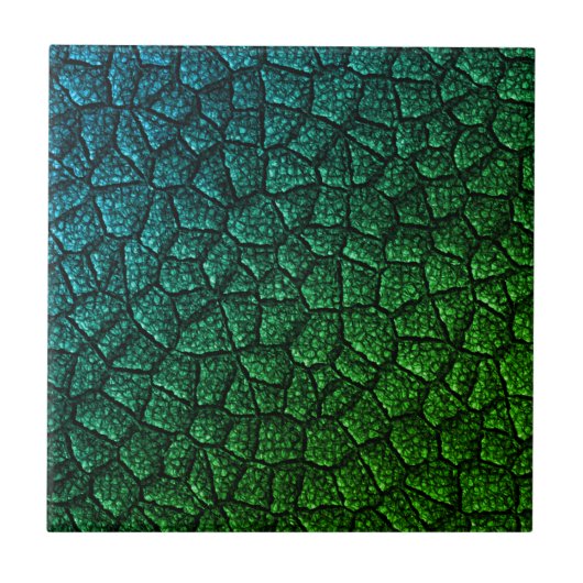 Groene drakenschaal tegeltje (Voorkant)