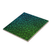 Groene drakenschaal tegeltje (Zijkant)