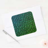 Groene drakenschaal vierkante sticker (Envelop)