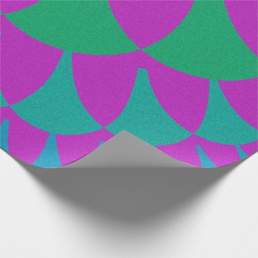 Groene drakenschalen cadeaupapier (Hoek)