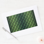 Groene drakenschalen rechthoekige sticker (Envelop)