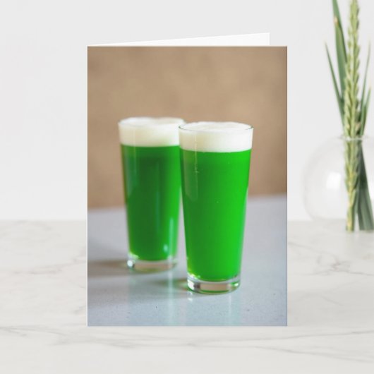 Groene drank schuim kunst kaart (Voorkant)