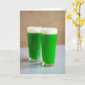 Groene drank schuim kunst kaart (Gele Bloem)