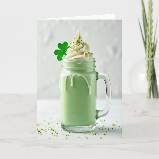 Groene drank verrukkingskaart kaart (Voorkant)