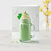Groene drank verrukkingskaart kaart (Gele Bloem)