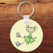 Groene dress-afbeelding Skater-overhemden en cadea Sleutelhanger (Voorkant)