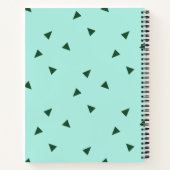 Groene driehoeken op blauw notitieboek (Achterkant)