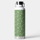 Groene Driehoeken Patroon Waterfles (Achterkant)