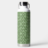 Groene Driehoeken Patroon Waterfles (Voorkant)