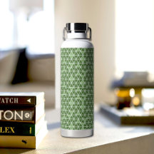 Groene Driehoeken Patroon Waterfles
