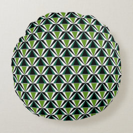 Groene driehoeken rond kussen