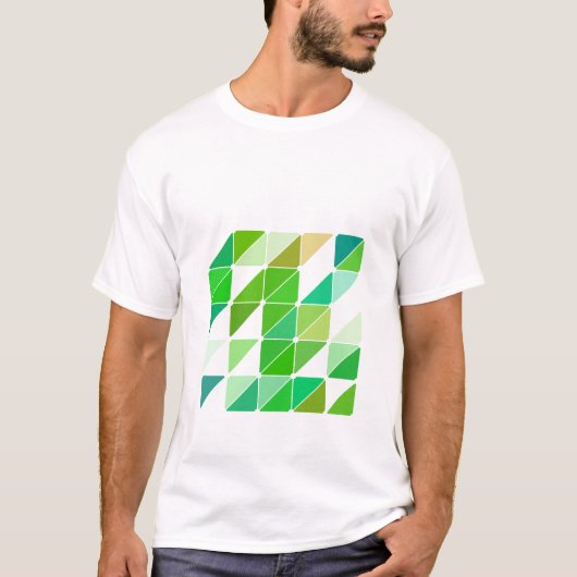 Groene driehoeken t-shirt (Voorkant)