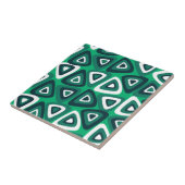 Groene driehoekspatroon tegeltje (Zijkant)