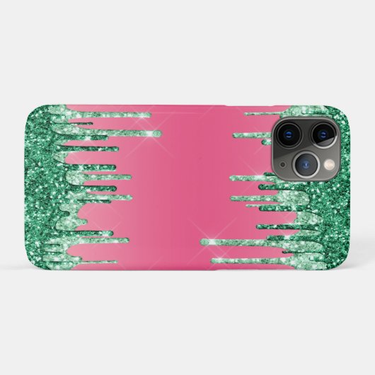 Groene drifters roze roze watermeloen kleur Case-Mate iPhone case (Achterkant (horizontaal))