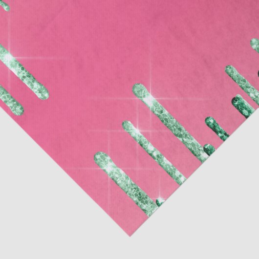 Groene drifters roze roze watermeloen kleur tissuepapier (Detail)