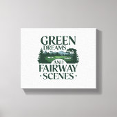 Groene dromen, Golf Trendy Canvas Afdruk (Voorkant)