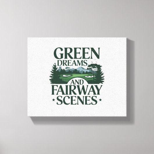 Groene dromen, Golf Trendy Canvas Afdruk (Voorkant)