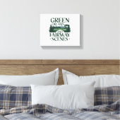 Groene dromen, Golf Trendy Canvas Afdruk (Insitu (Slaapkamer))