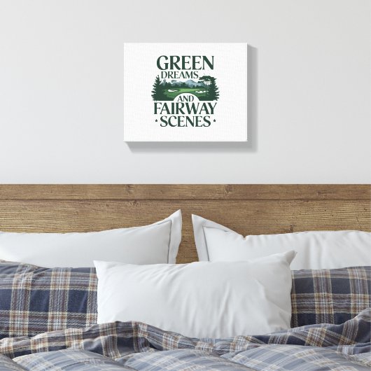 Groene dromen, Golf Trendy Canvas Afdruk (Insitu (Slaapkamer))