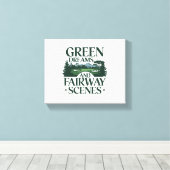 Groene dromen, Golf Trendy Canvas Afdruk (Insitu (Houten vloer))