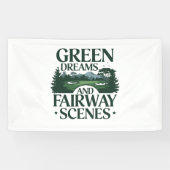 Groene dromen, Golf Trendy Spandoek (Horizontaal)