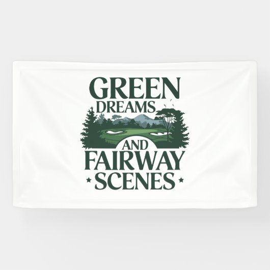 Groene dromen, Golf Trendy Spandoek (Horizontaal)