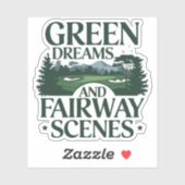 Groene dromen, Golf Trendy Sticker (Vel)