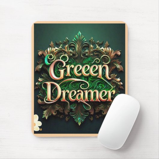 Groene dromen voor de boeg muismat (Met muis)