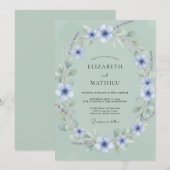 Groene droom bos bruiloft kaart (Voorkant / Achterkant)