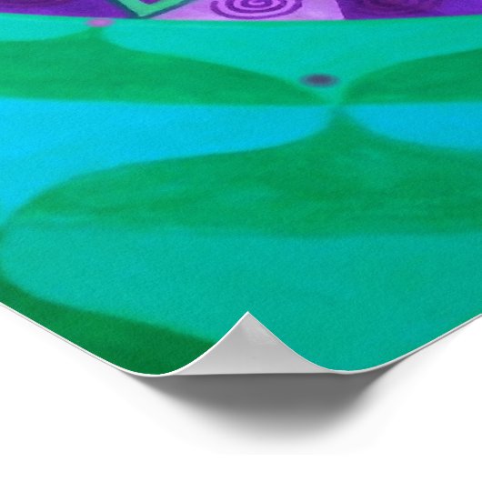 Groene droom Mandala Poster (Hoek)