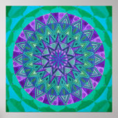 Groene droom Mandala Poster (Voorkant)