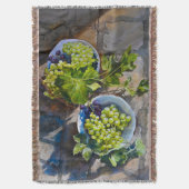 Groene Druif Stilleven Schilderij Deken (Voorkant Verticaal)