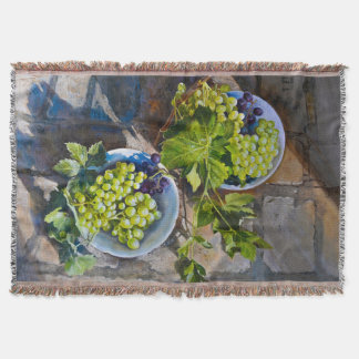 Groene Druif Stilleven Schilderij Deken