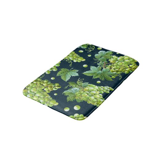 Groene druif: Waterverf donker patroon Badmat (Gekanteld)